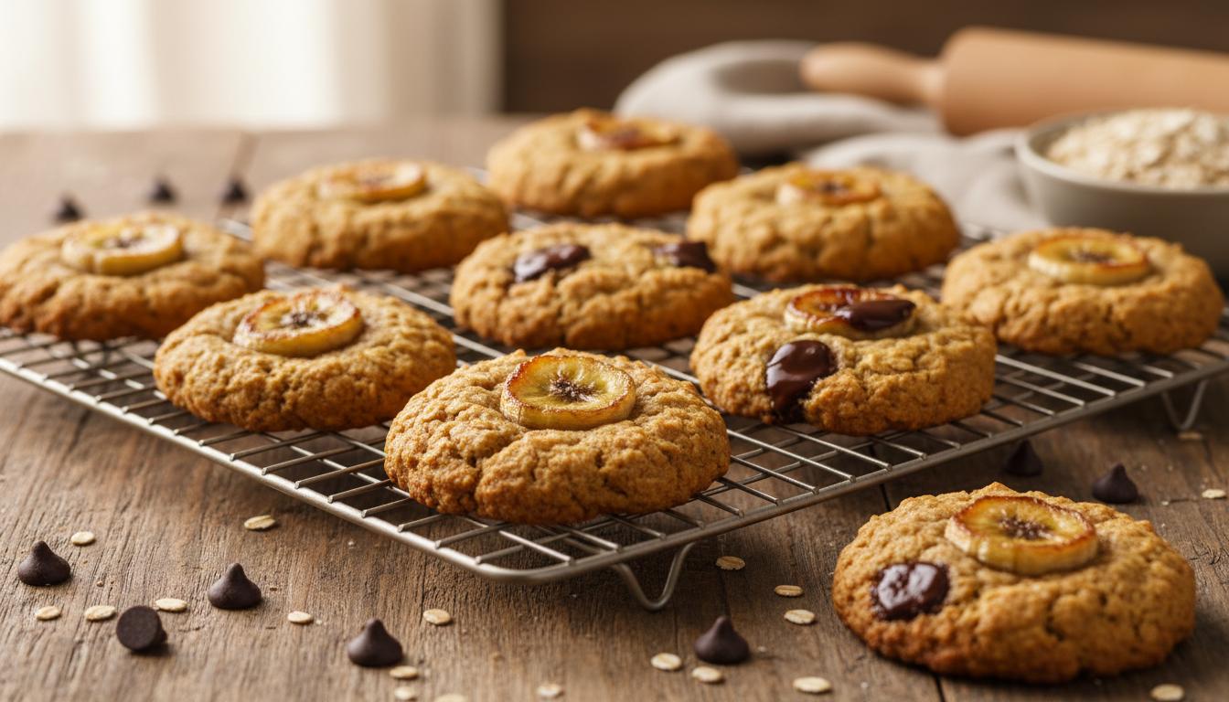 Bolachas de Aveia e Banana — Só 3 Ingredientes