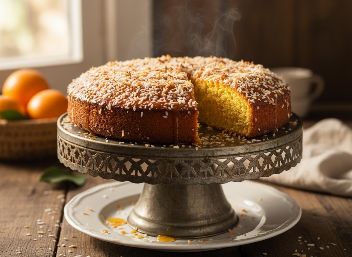Bolo de Laranja e Coco